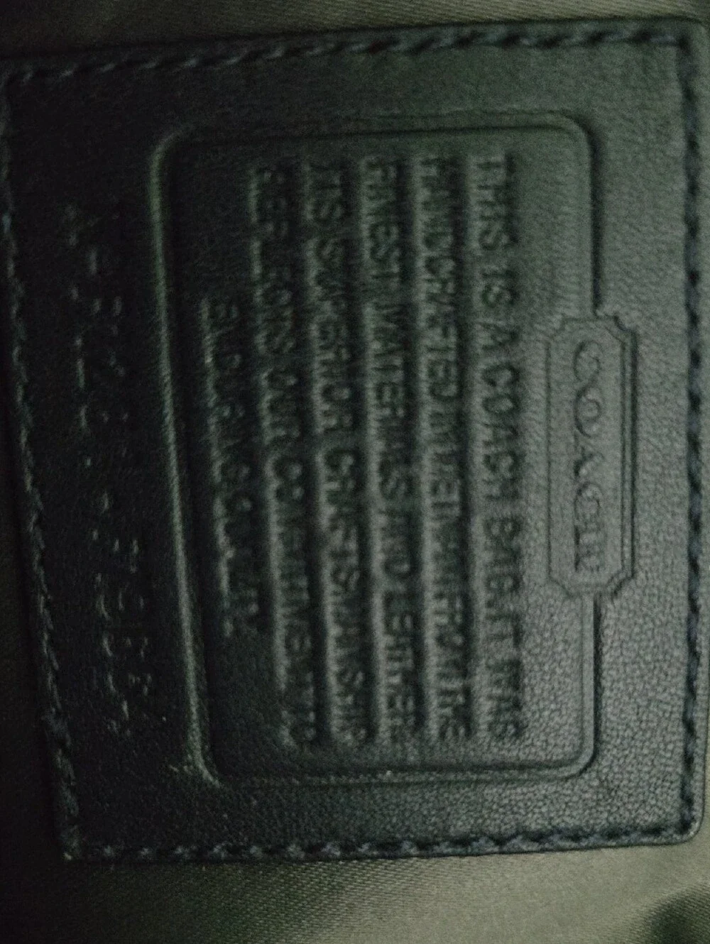 Coach Navy and Silver Signature Shoulder Bag